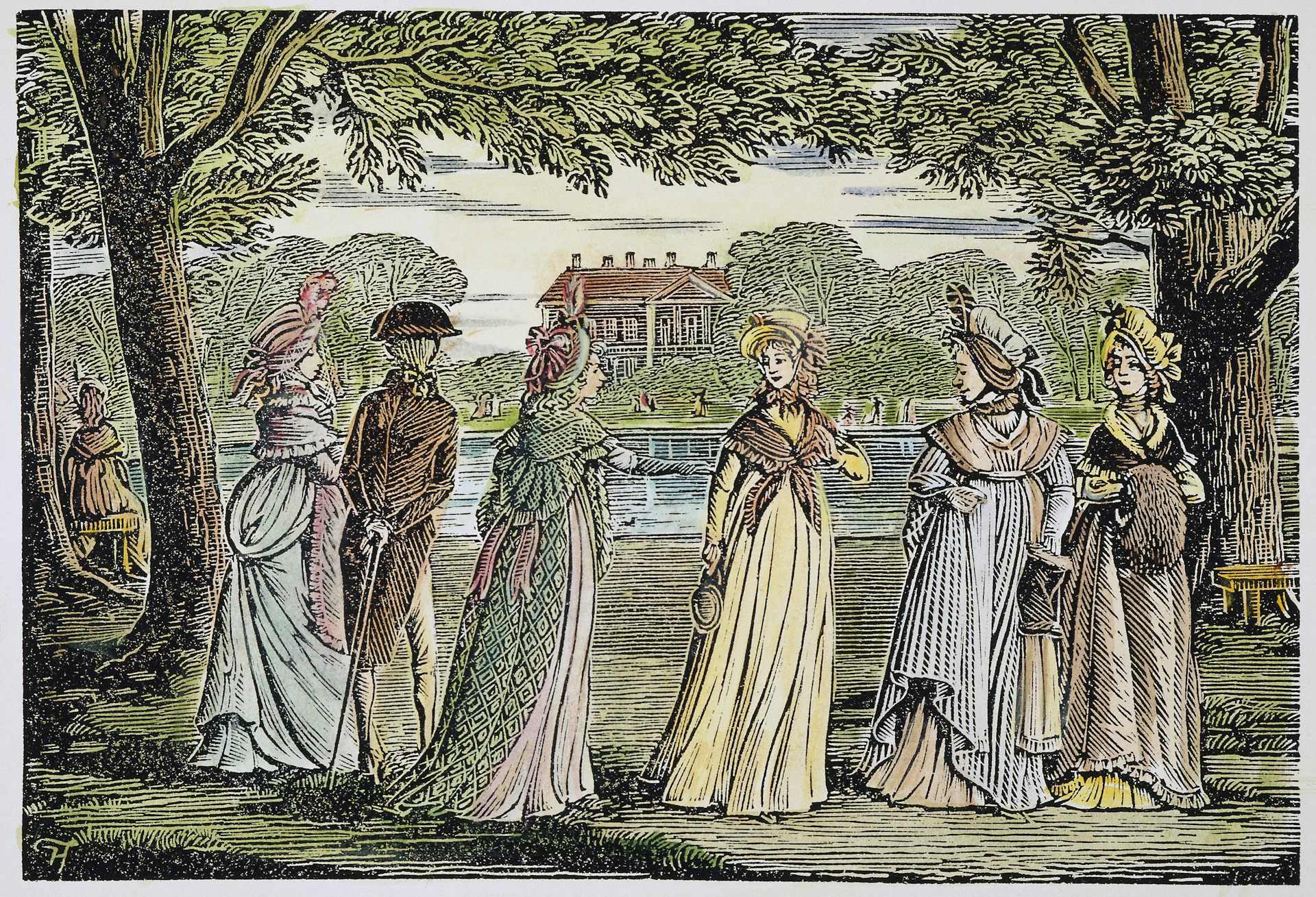 Illustration of Jane Austen characters