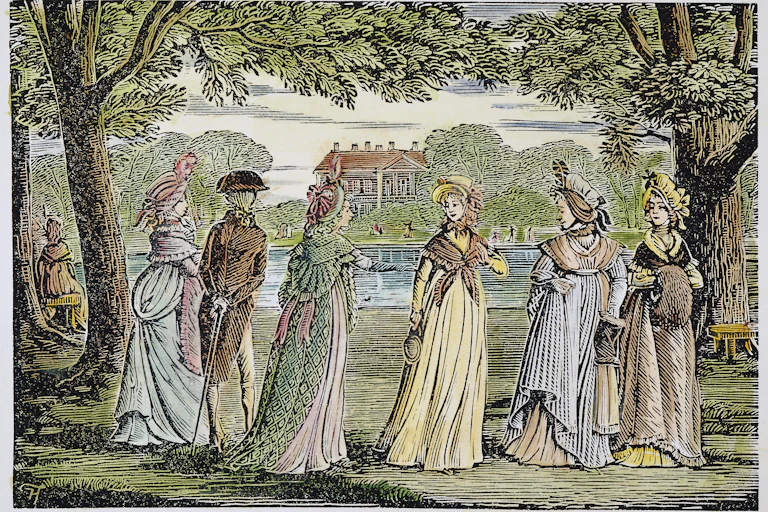 Illustration of Jane Austen characters