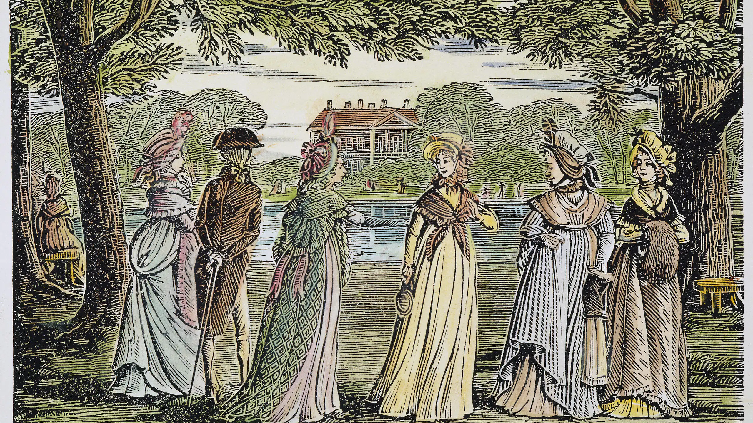 Illustration of Jane Austen characters