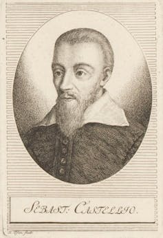 Why one Sixteenth-century theologian’s recommendation for a bitterly divided country holds true lately 2 A sepia-colored illustration of a man with a long goatee, wearing a black jacket with buttons.