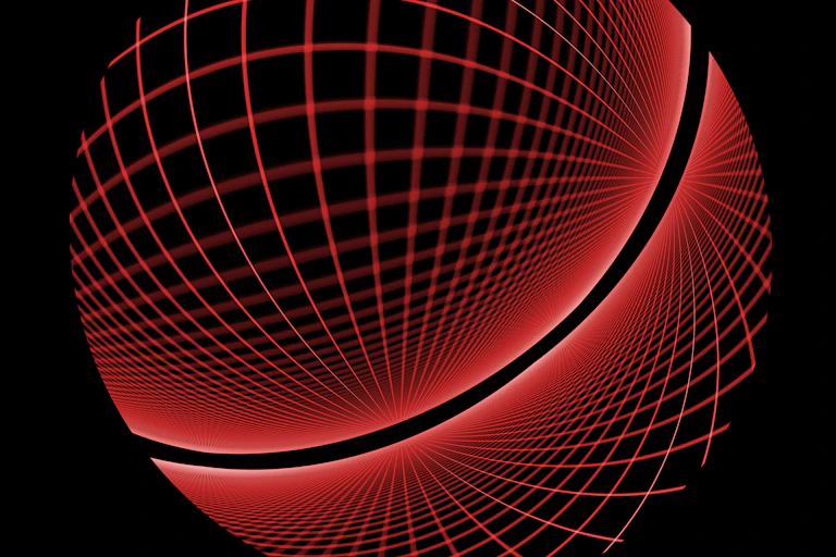Abstract images of lines and curves on a black background