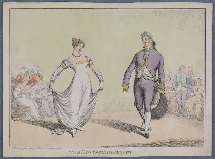 illustration of a man and woman dancing