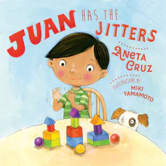 Book cover illustration of a boy stacking blocks.