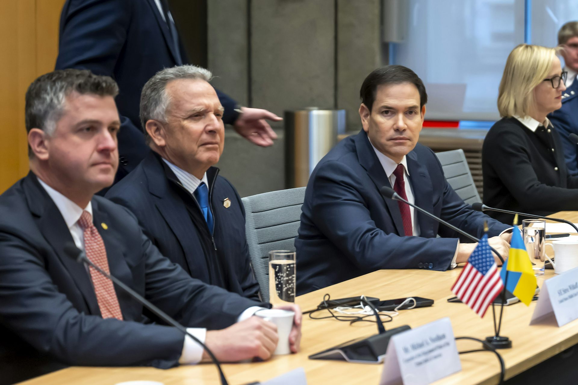 Steve Witkoff and Marco Rubio sat next to each other at a negotiating table.