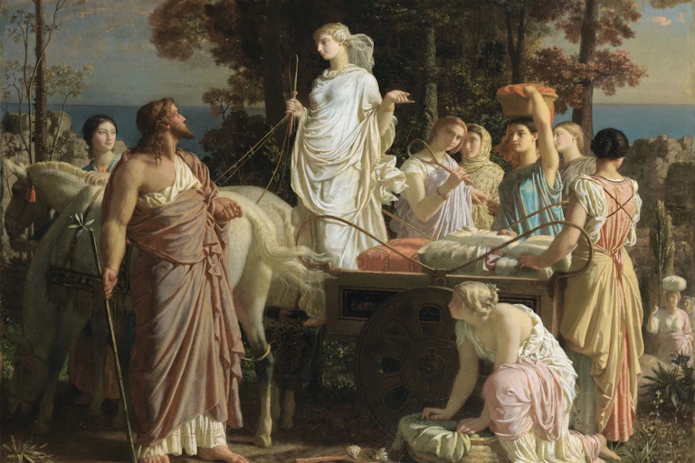 Pintura de Charles Gleyre en la que se muestra el encuentro entre Ulises y Nausicaa.
