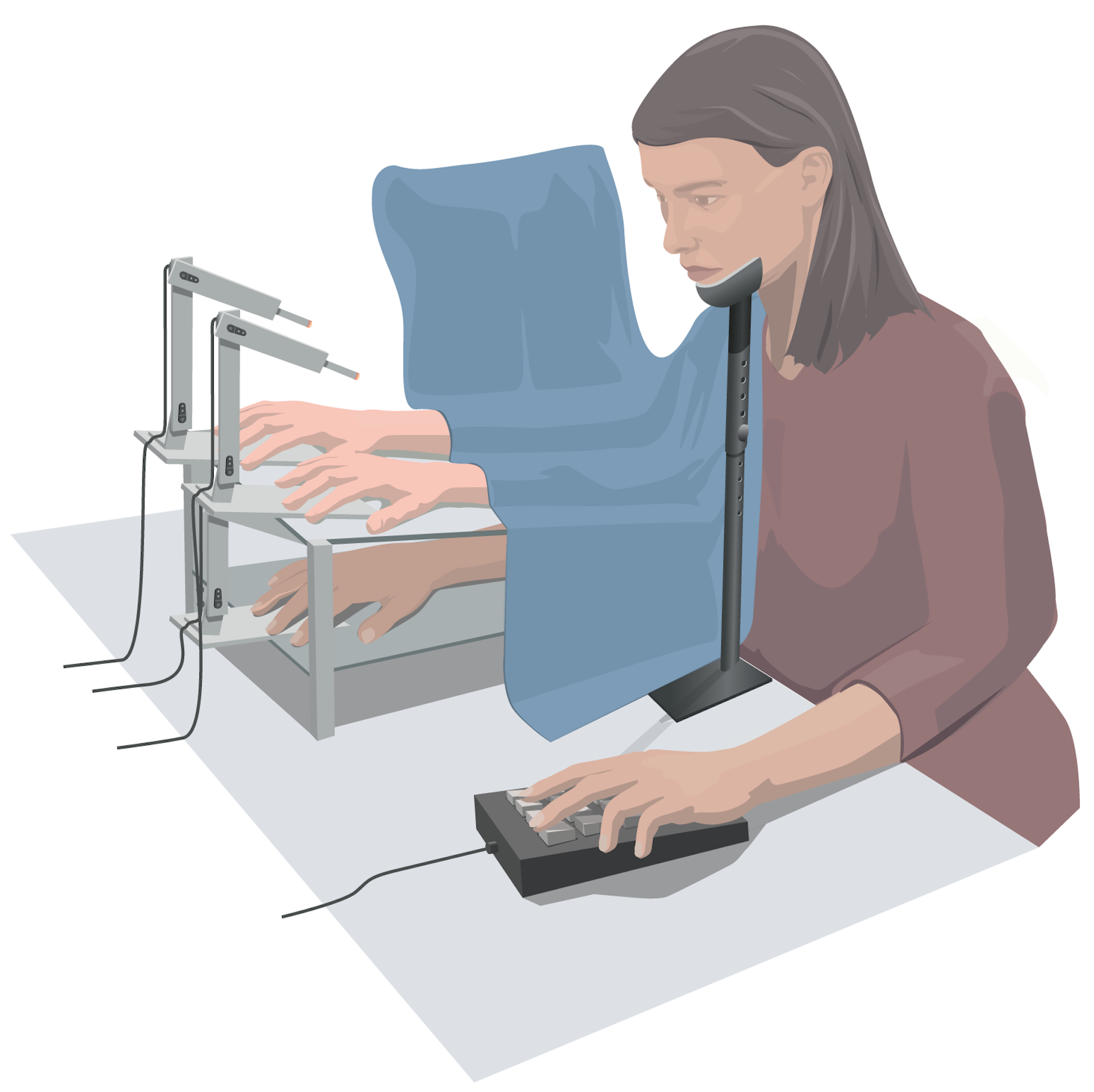 Illustration of the rubber hand illusion