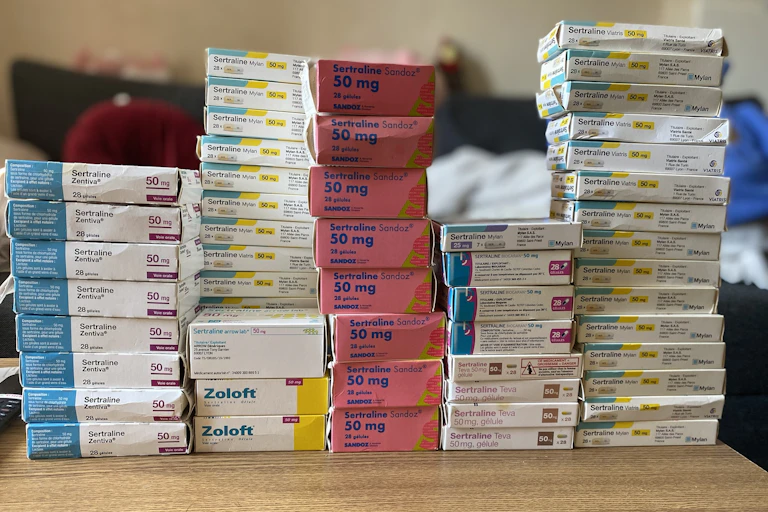 Sertraline 50 mg from various generic laboratories.