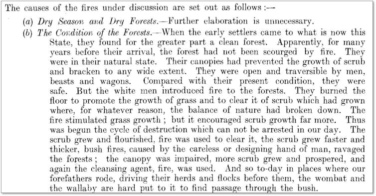 extract of royal commission findings on Black Friday.