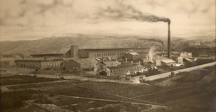 Foto de la fàbrica 'Juan Batlló' a Barcelona el 1890.