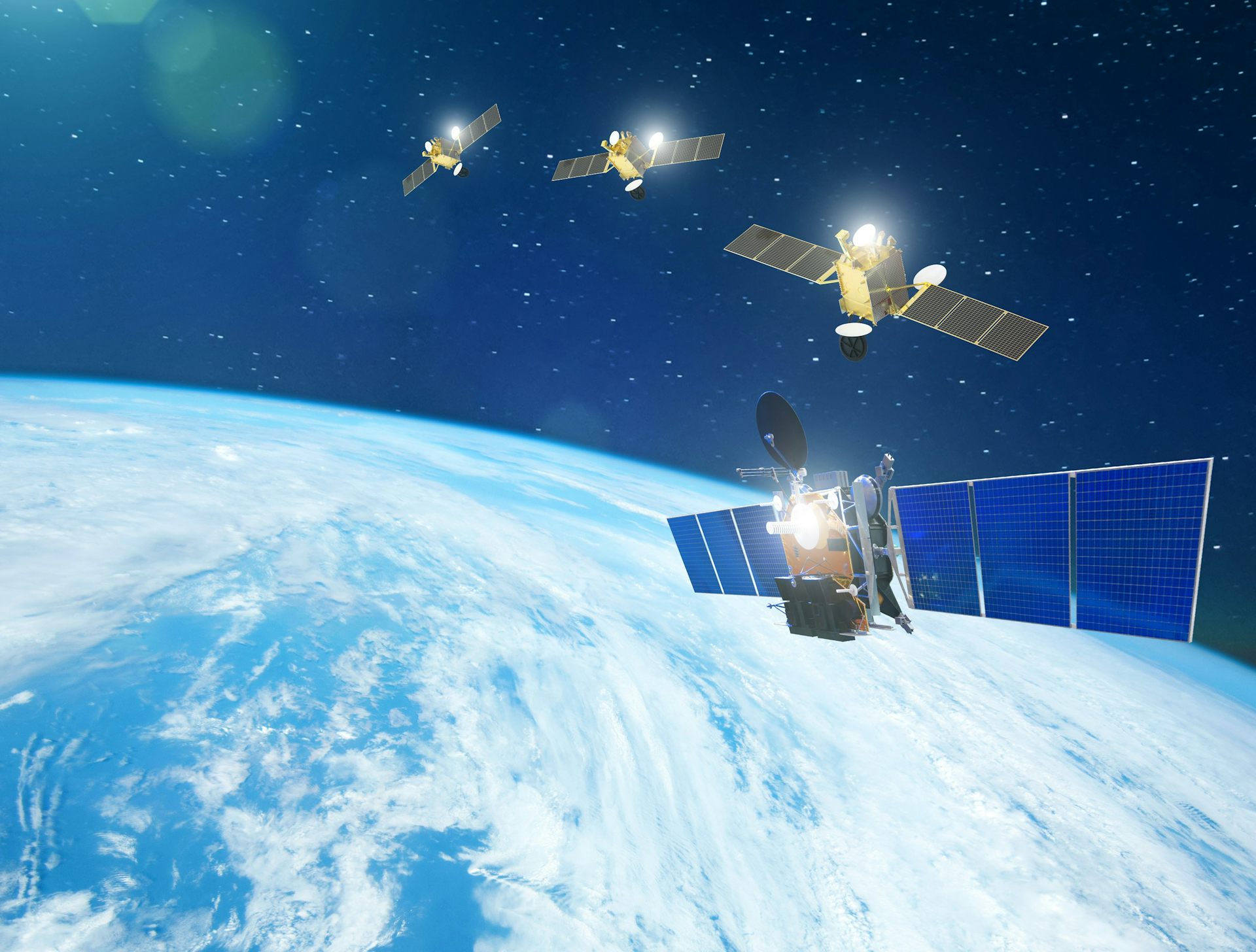 Satellites orbiting Earth