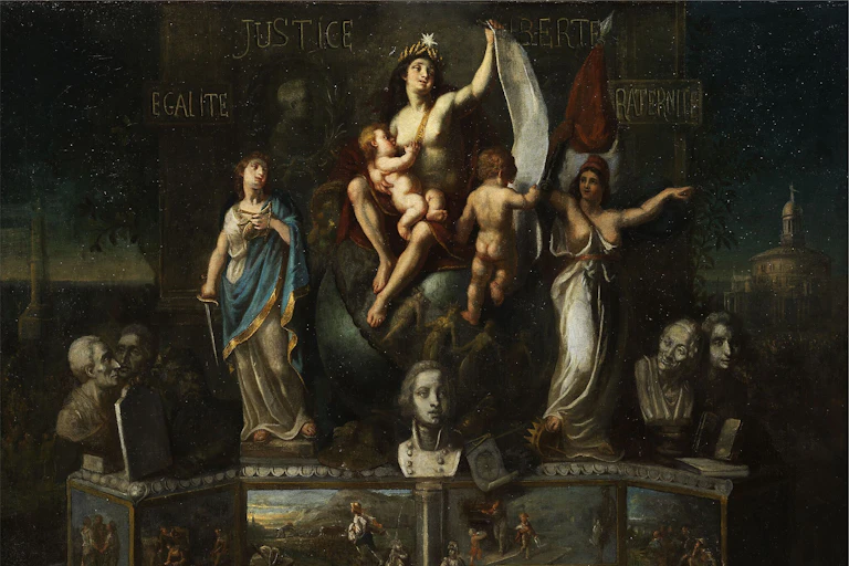Allégorie des valeurs de la Constitution après la Révolution française