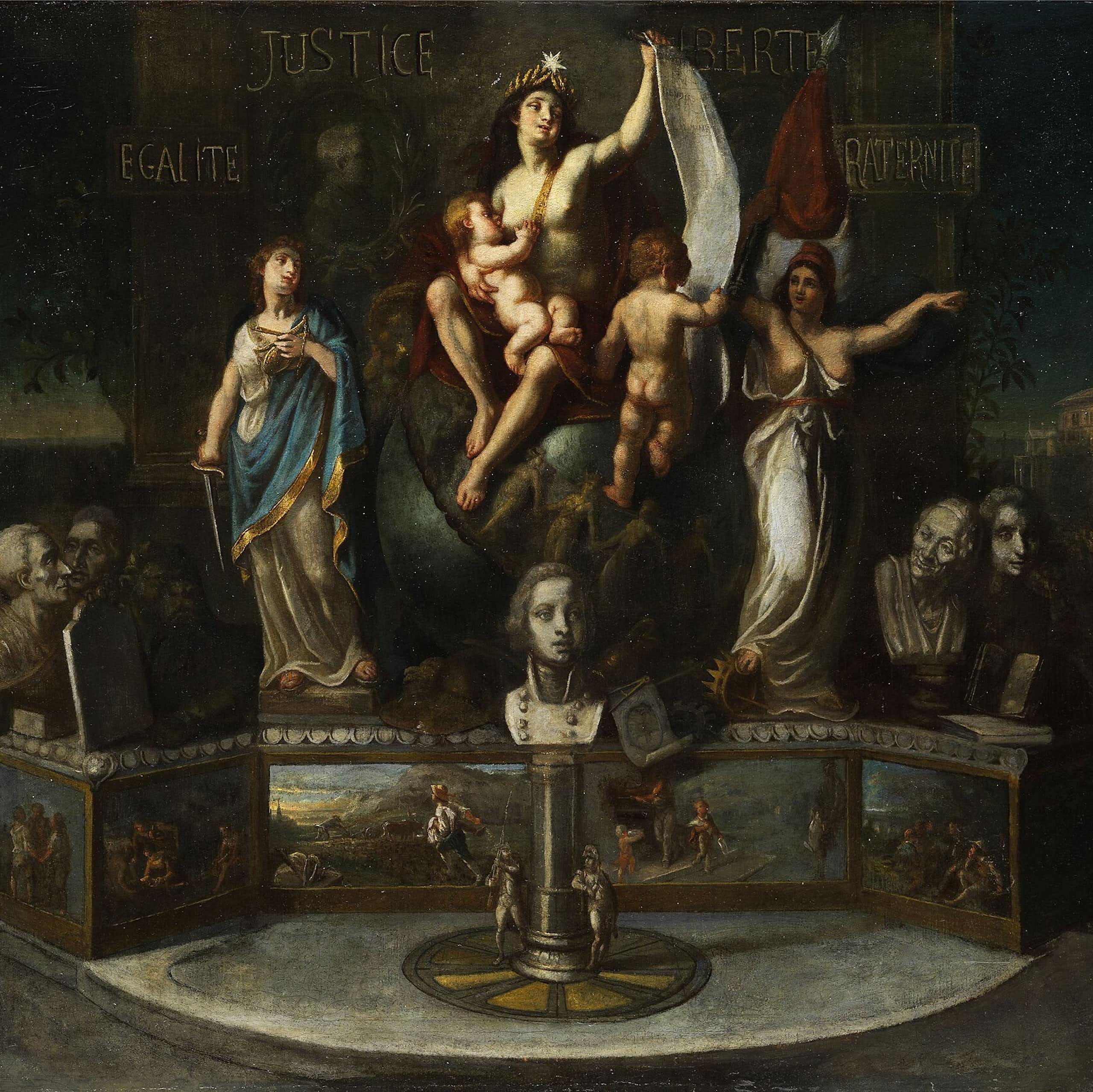 Allégorie des valeurs de la Constitution après la Révolution française