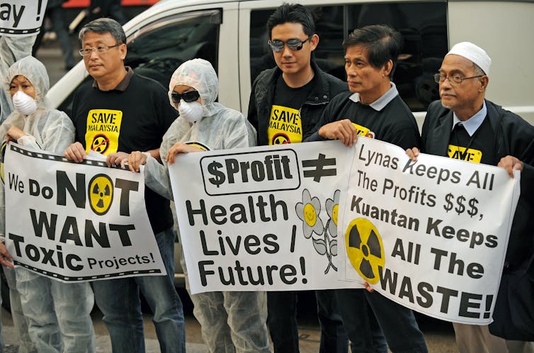 protestors against mining.