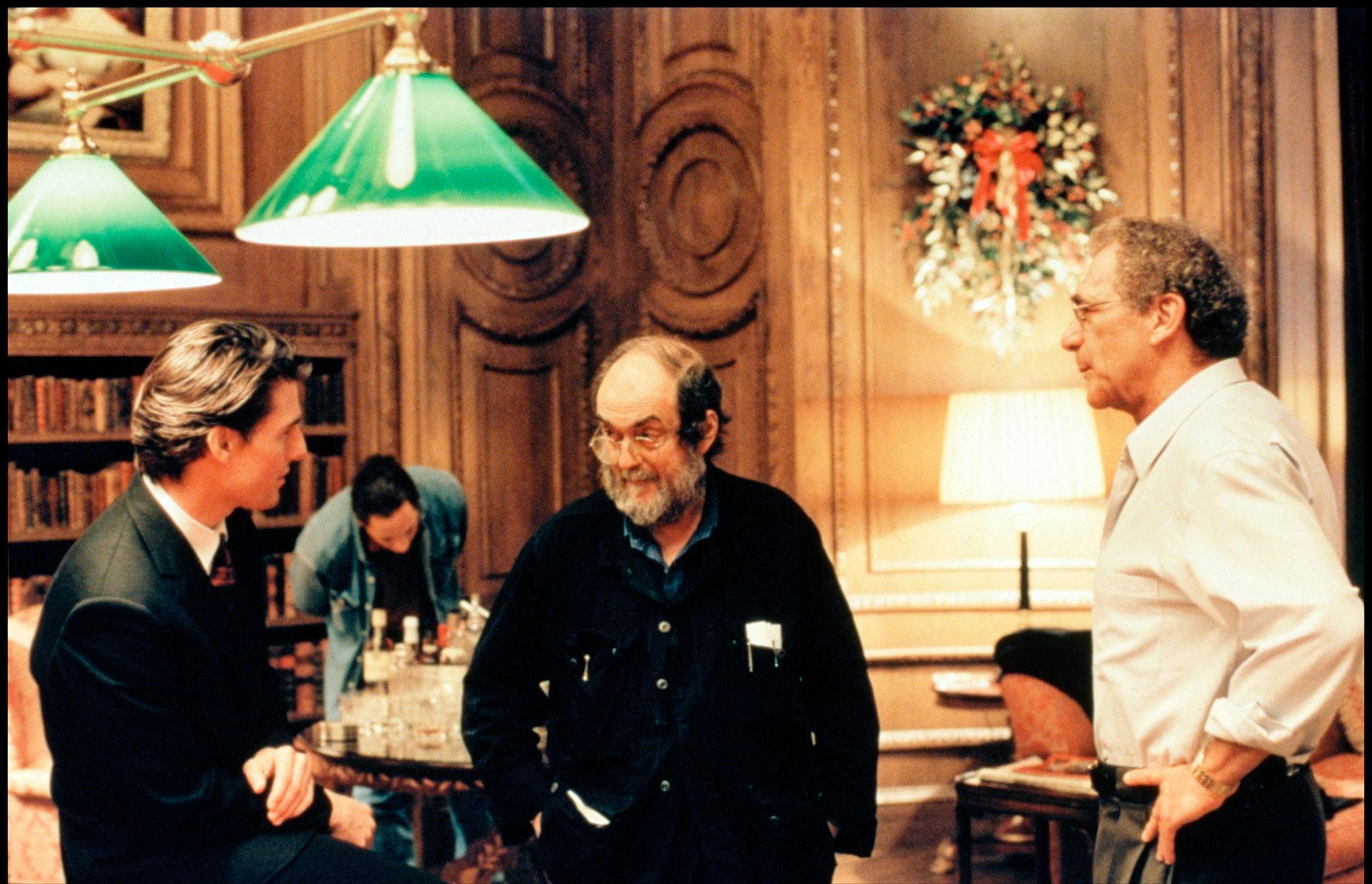 Stanley Kubrick on the set of Eyes Wide Shut with Tom Cruise and Sydney Pollack.