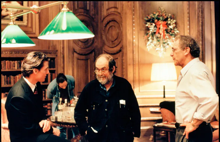 Stanley Kubrick on the set of Eyes Wide Shut with Tom Cruise and Sydney Pollack.