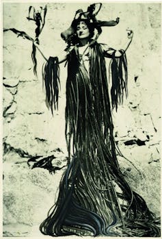 Maruja Malo, painter... surrealist? 3 Black and white photograph of a woman covered in algae.