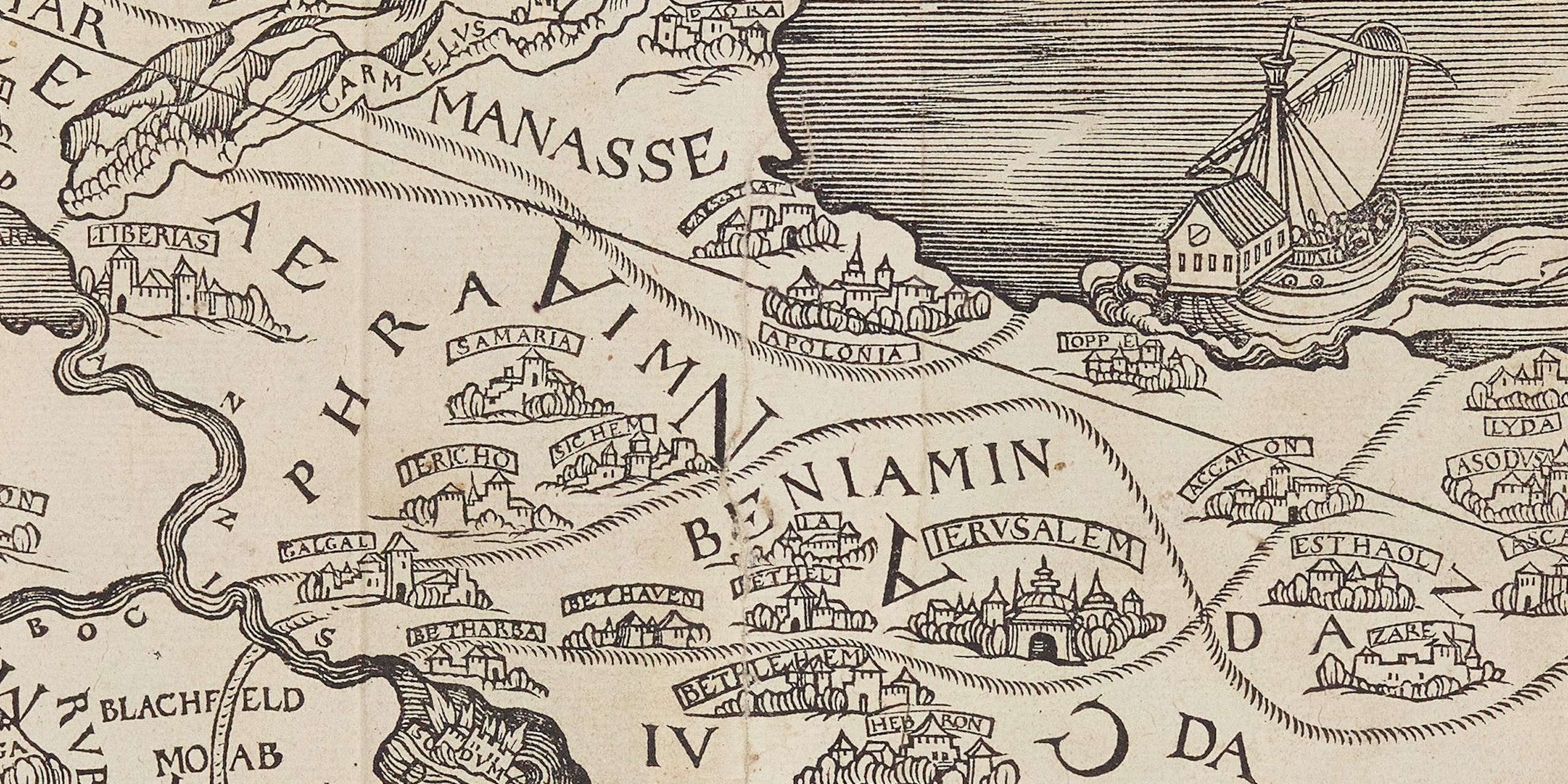 La carte moderne de la Terre sainte