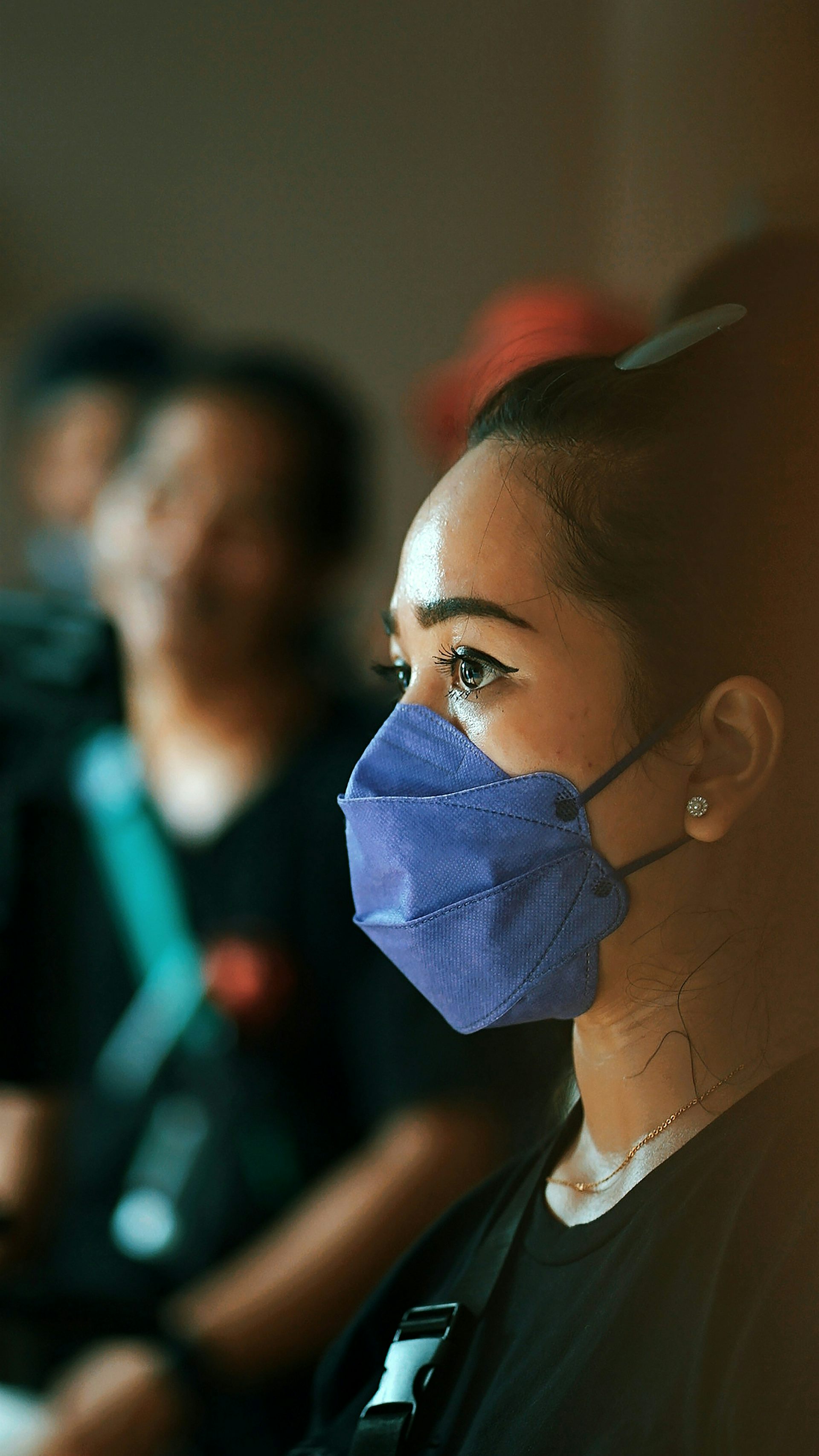 Health-care workers standing in a group.