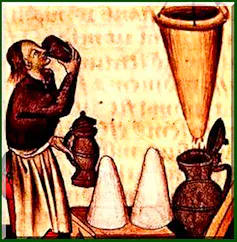 A man drinking wine.