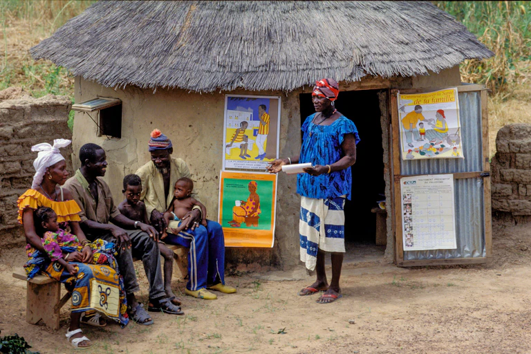 A remote field clinic.