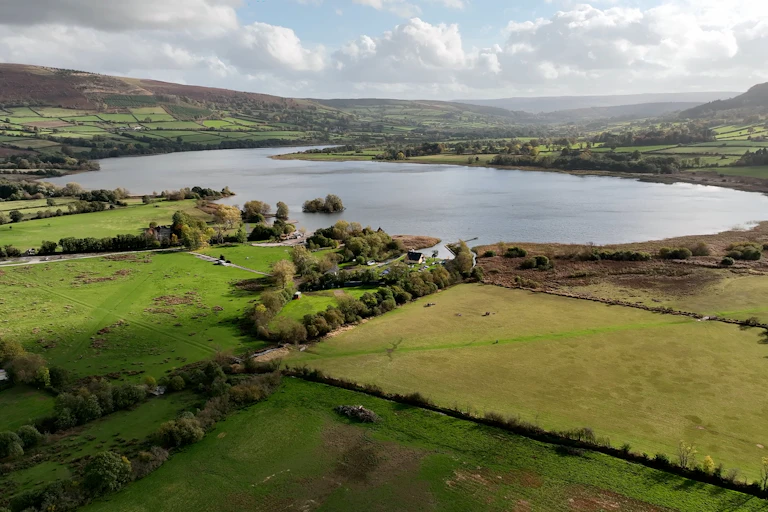Llangorse lake in south Wales.