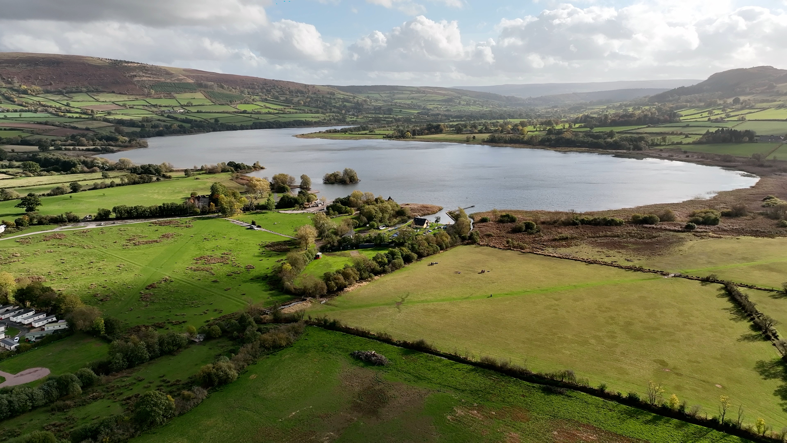 Llangorse lake in south Wales.