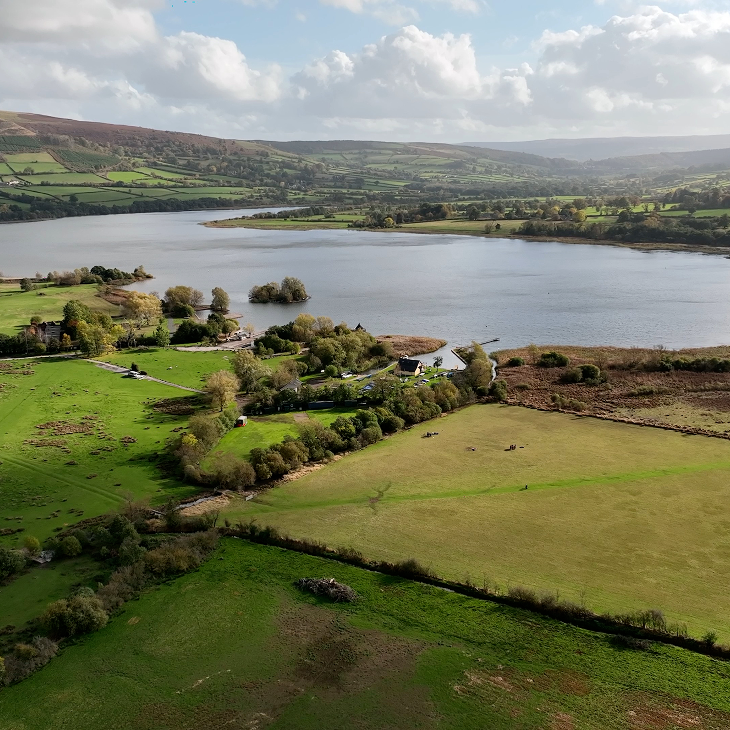 Llangorse lake in south Wales.