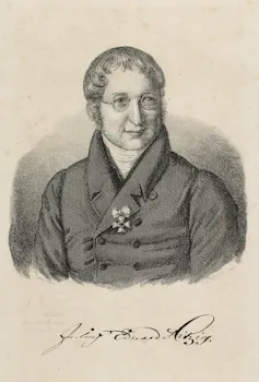 Engraved portrait of Julius Eduard Hitzig