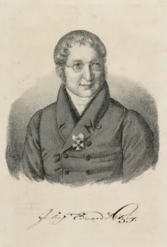 Engraved portrait of Julius Eduard Hitzig