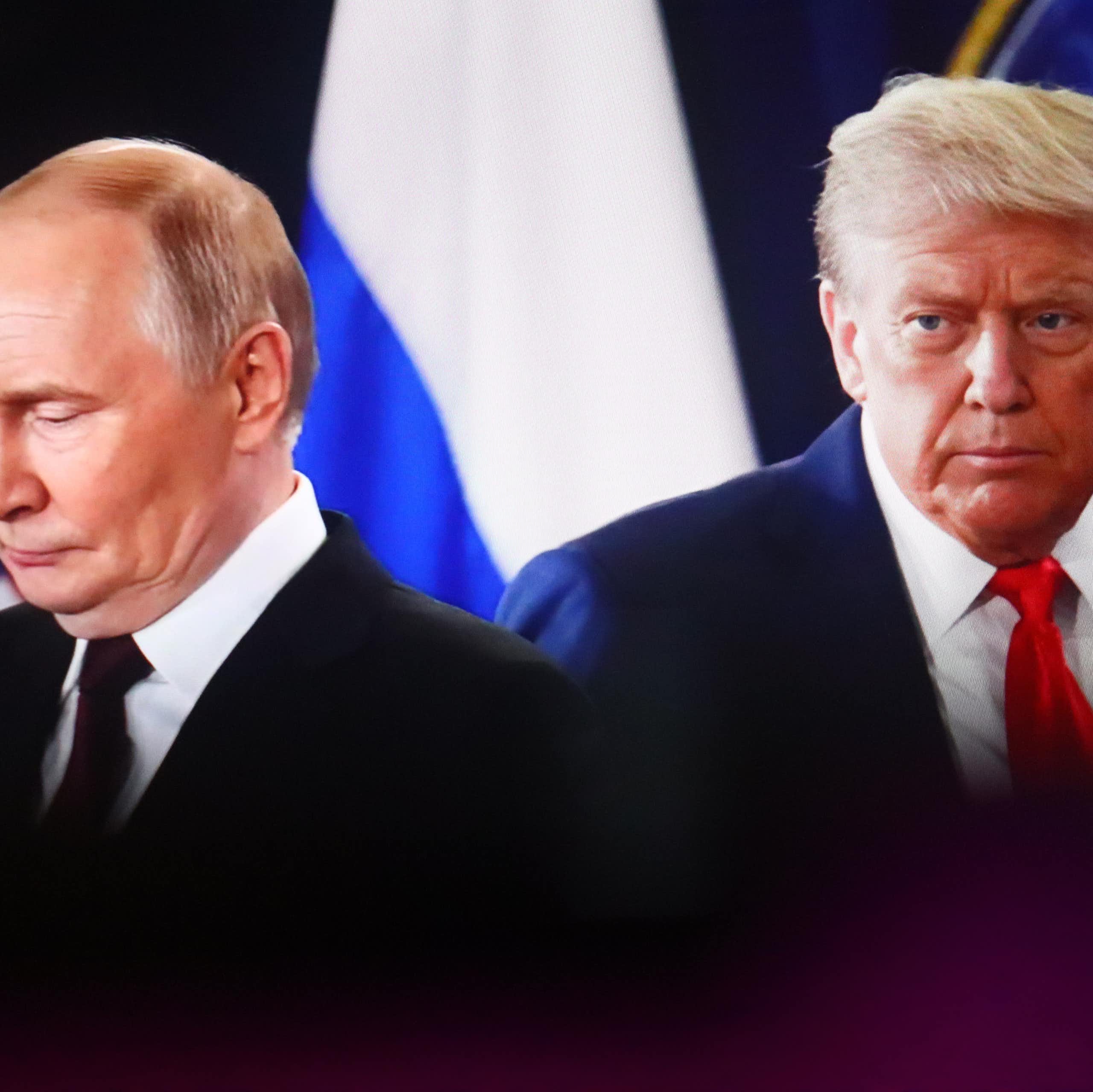 Images of Donald Trump and Vladimir Putin next to each other.