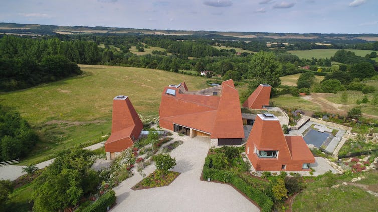 Eco-home viewed from above