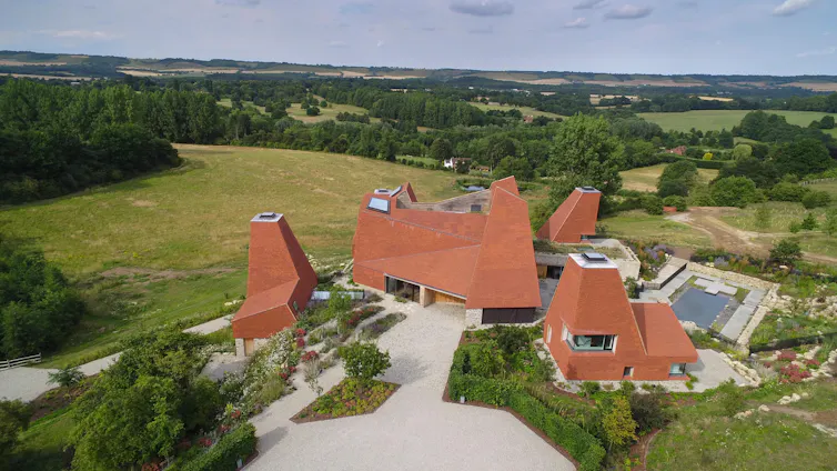 Eco-home viewed from above