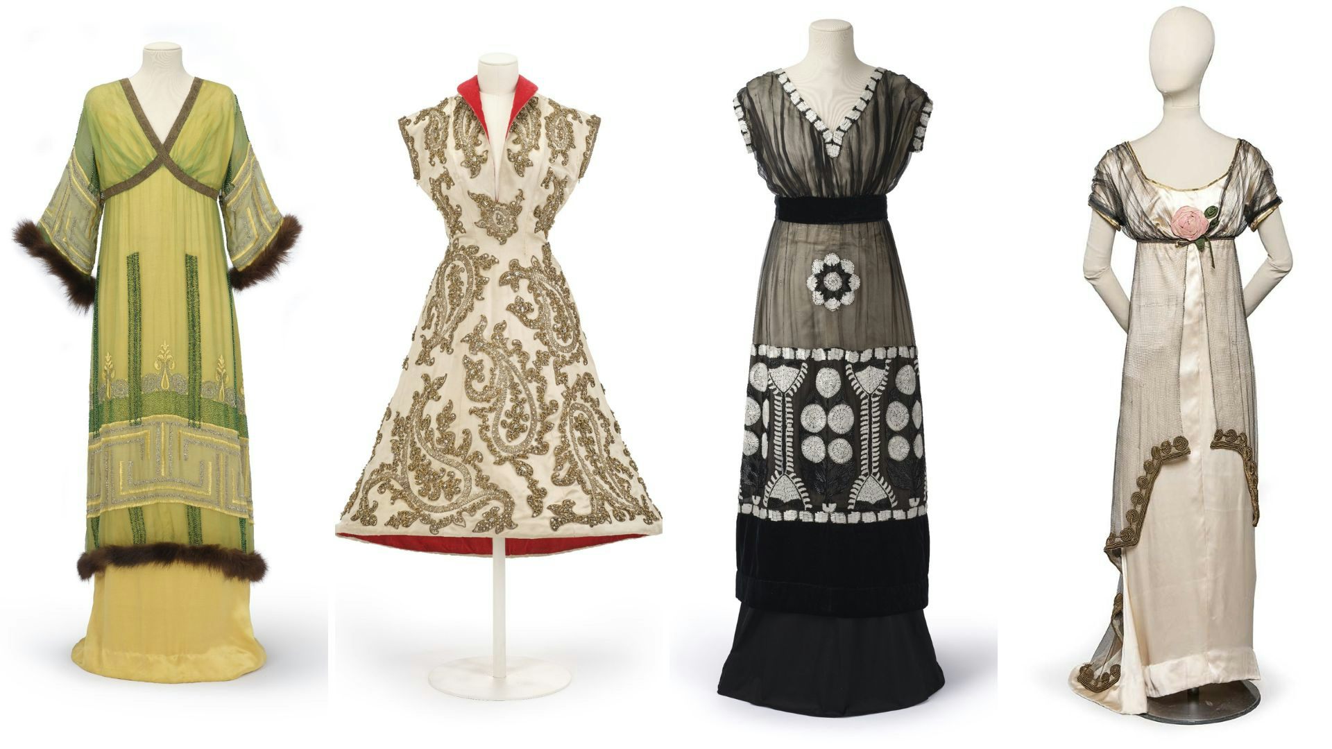 Paul Poiret's designs on display at the Museum of Decorative Arts in Paris.