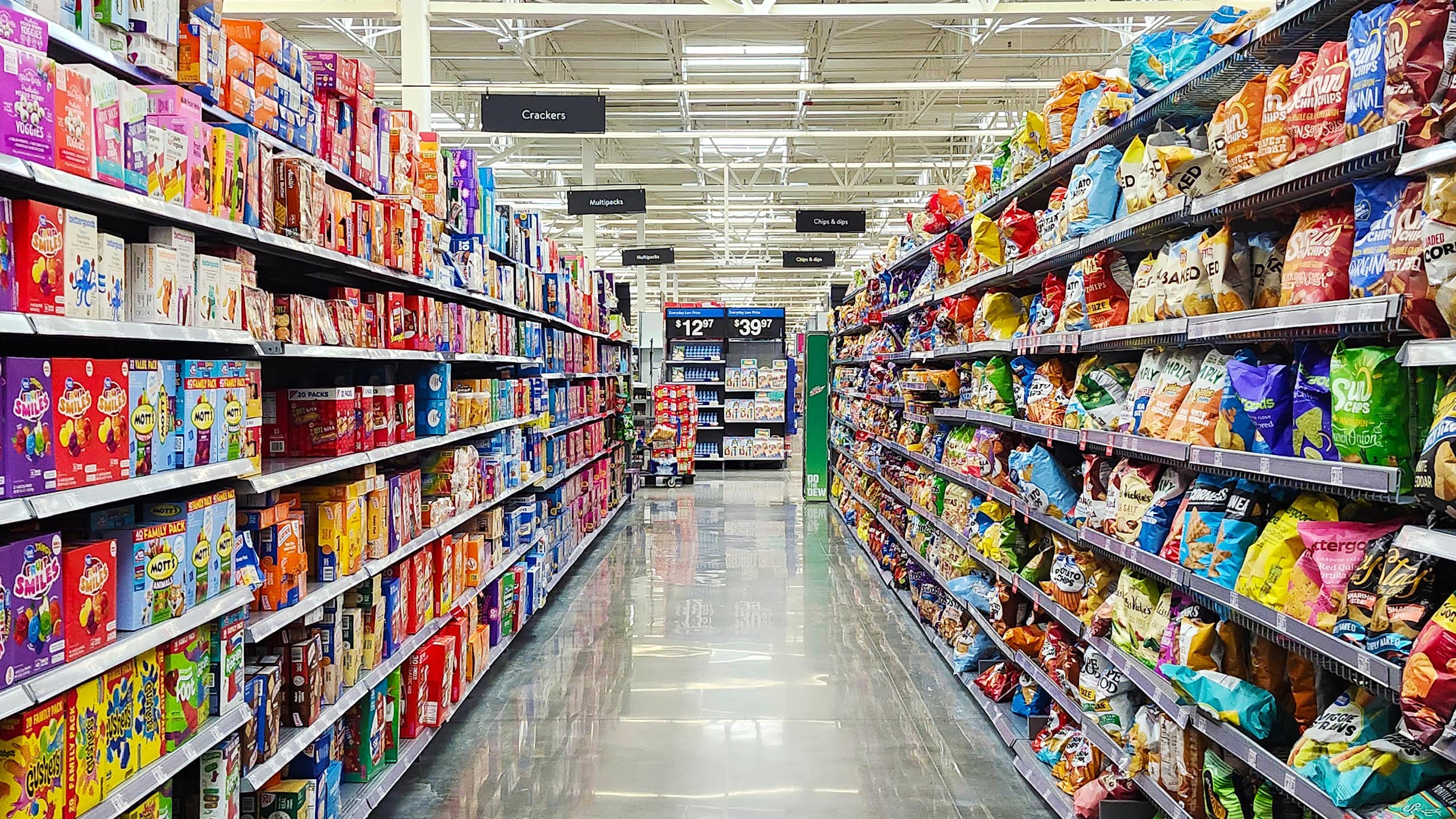 Un rayon de supermarché aux États-Unis