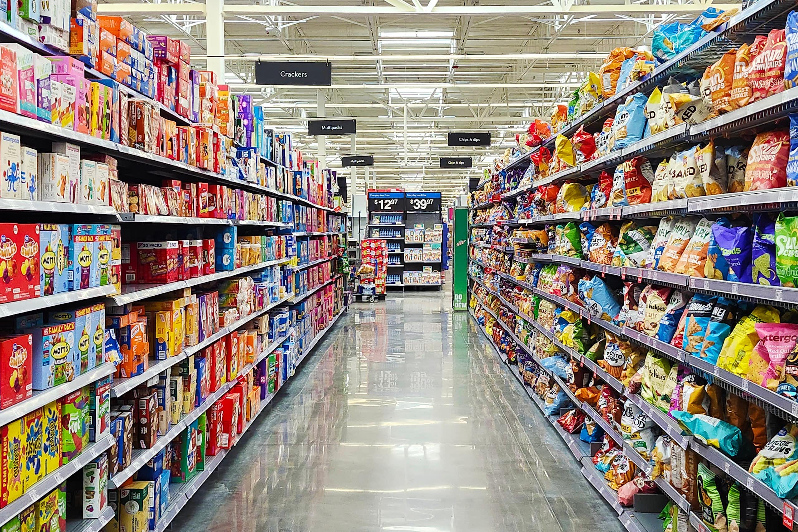 Un rayon de supermarché aux États-Unis