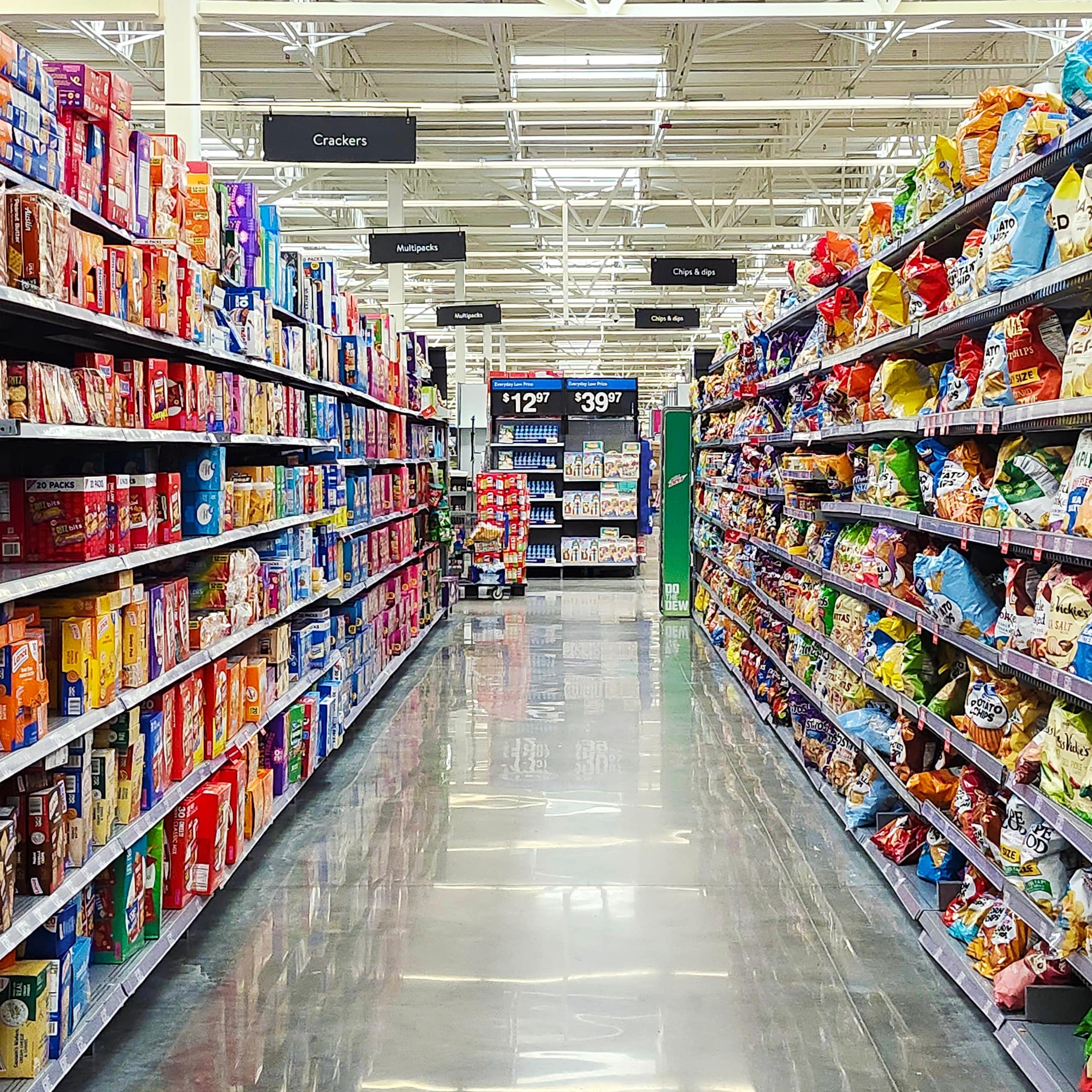 Un rayon de supermarché aux États-Unis