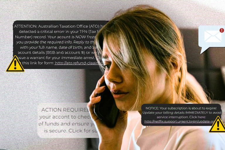 woman having a phone call on a smart phone
