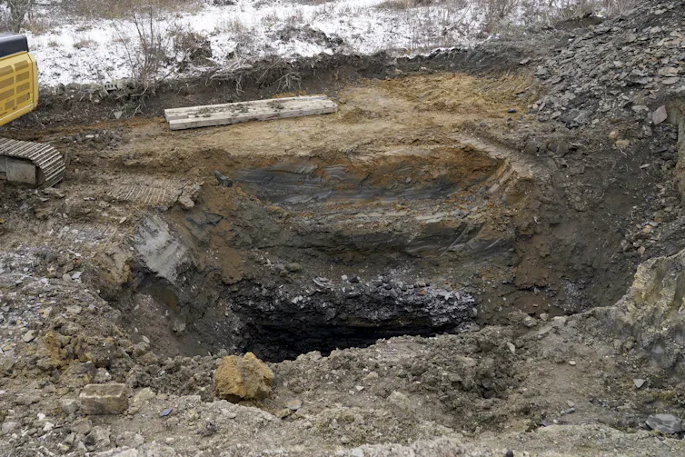 A large sinkhole.