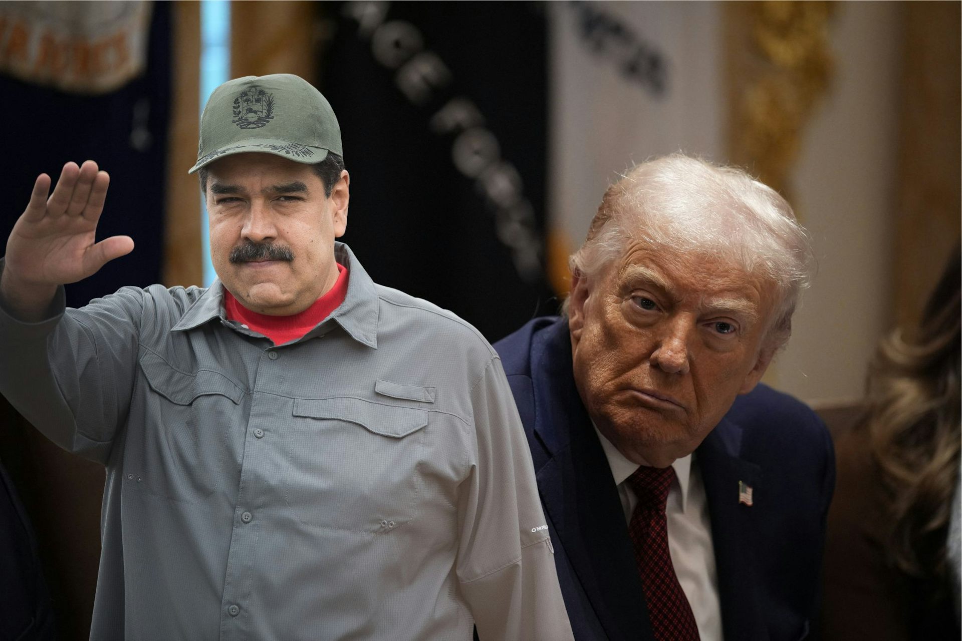 A composite image of Maduro and Trump next to each other.
