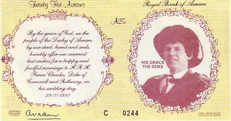 A yellow bank note with cursive text on one side and a portrait of a man in an tudor bonnet