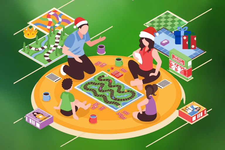 A family playing games