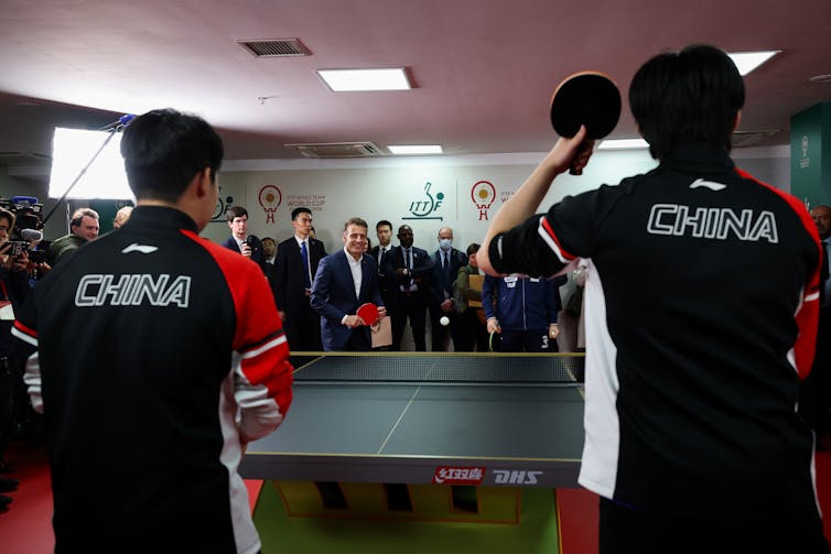 Pandas, pingpong and historical canals: President Xi’s website hosting taste says so much about Chinese language international relations 1 A man in a suit stands at a table tennis table.