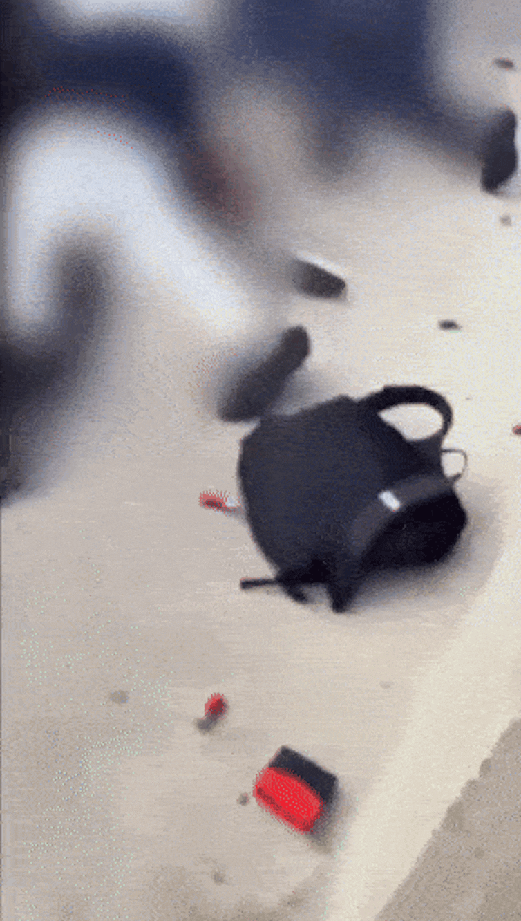 Footage shows police securing the scene and stabilising the injured gunman.