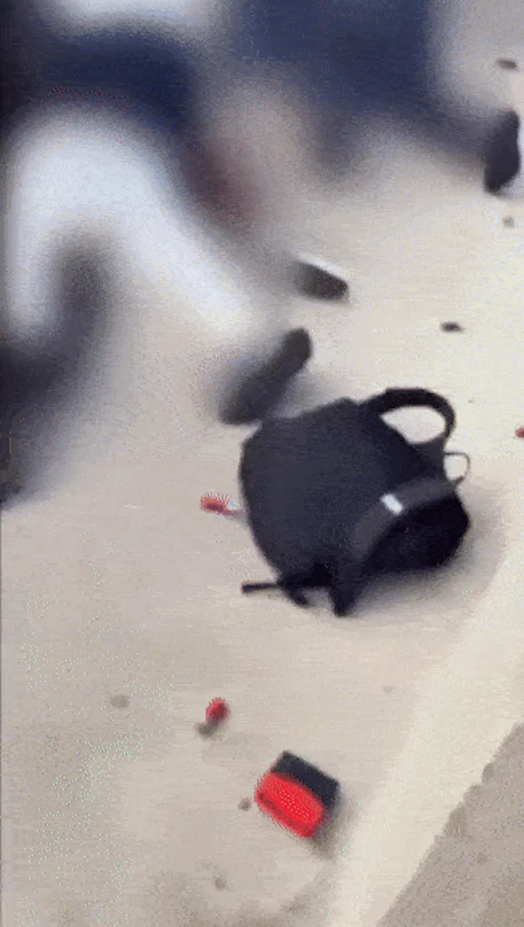 Footage shows police securing the scene and stabilising the injured gunman.