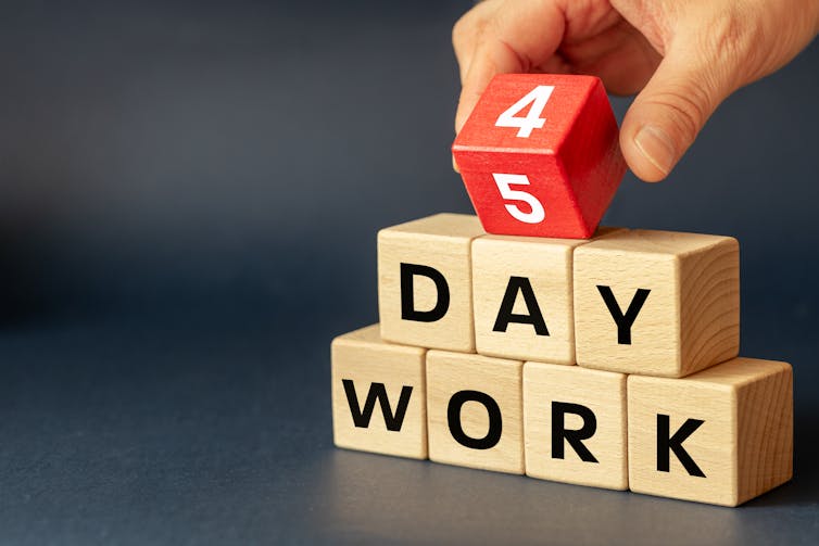 This picture depicts a 4-day workweek.