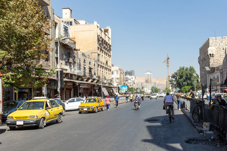 Vue de la ville de Damas en Syrie