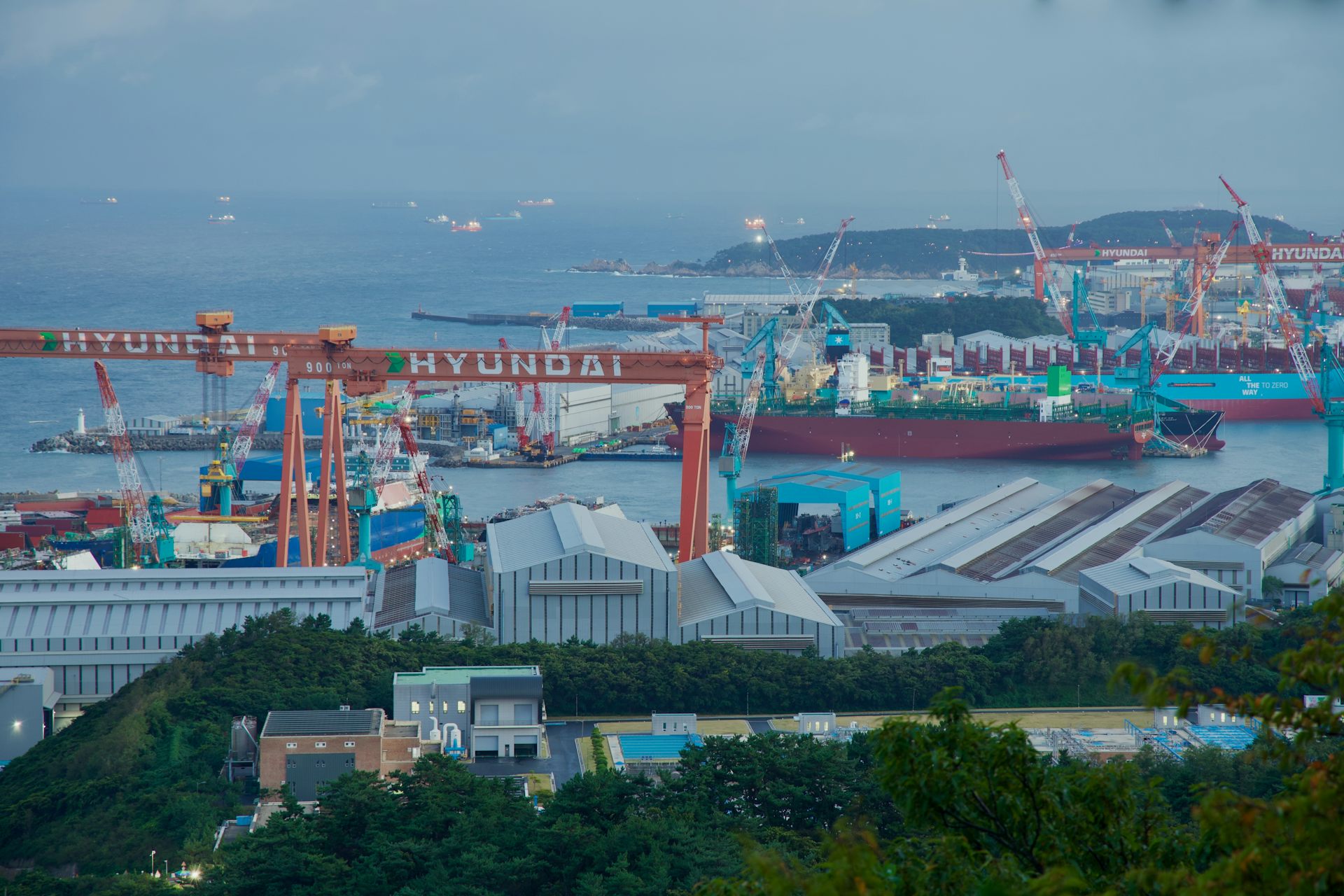 The HD Hyundai Heavy Industries headquarters in Ulsan.