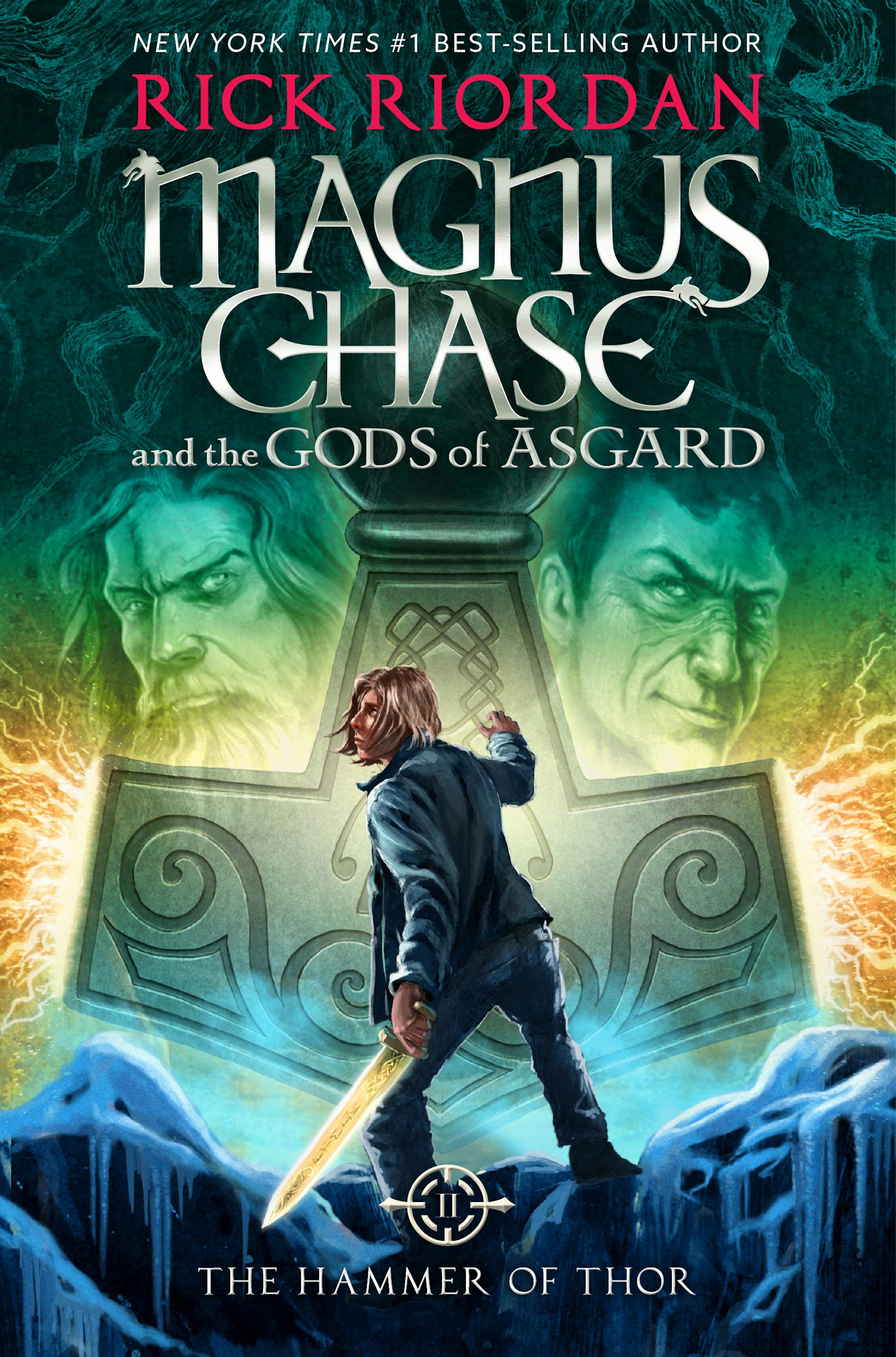 Magnus Chase with Thor's hammer.