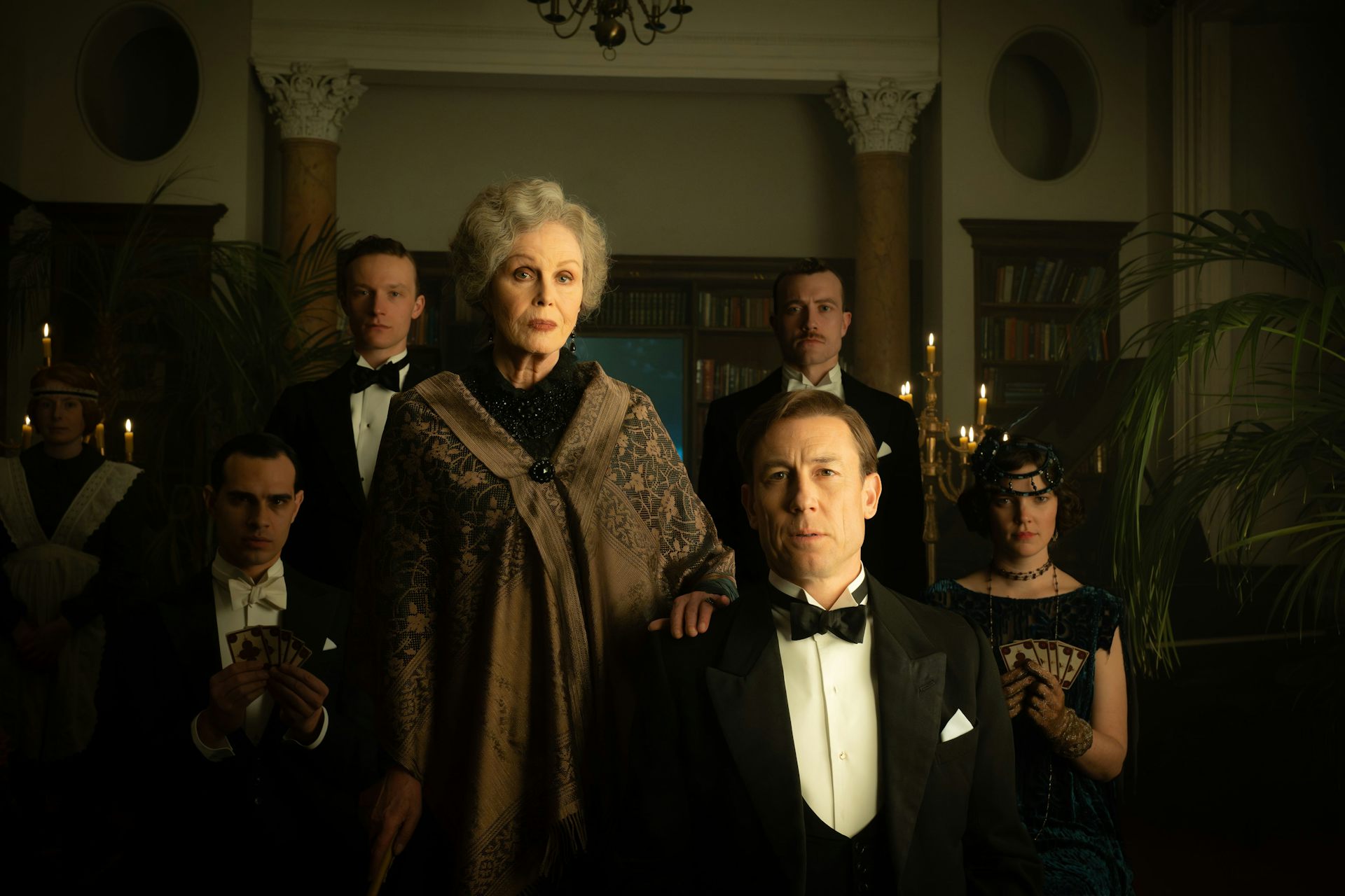 The cast of A Ghost Story for Christmas: The Room in the Tower including Joanna Lumley and Tobias Menzies.