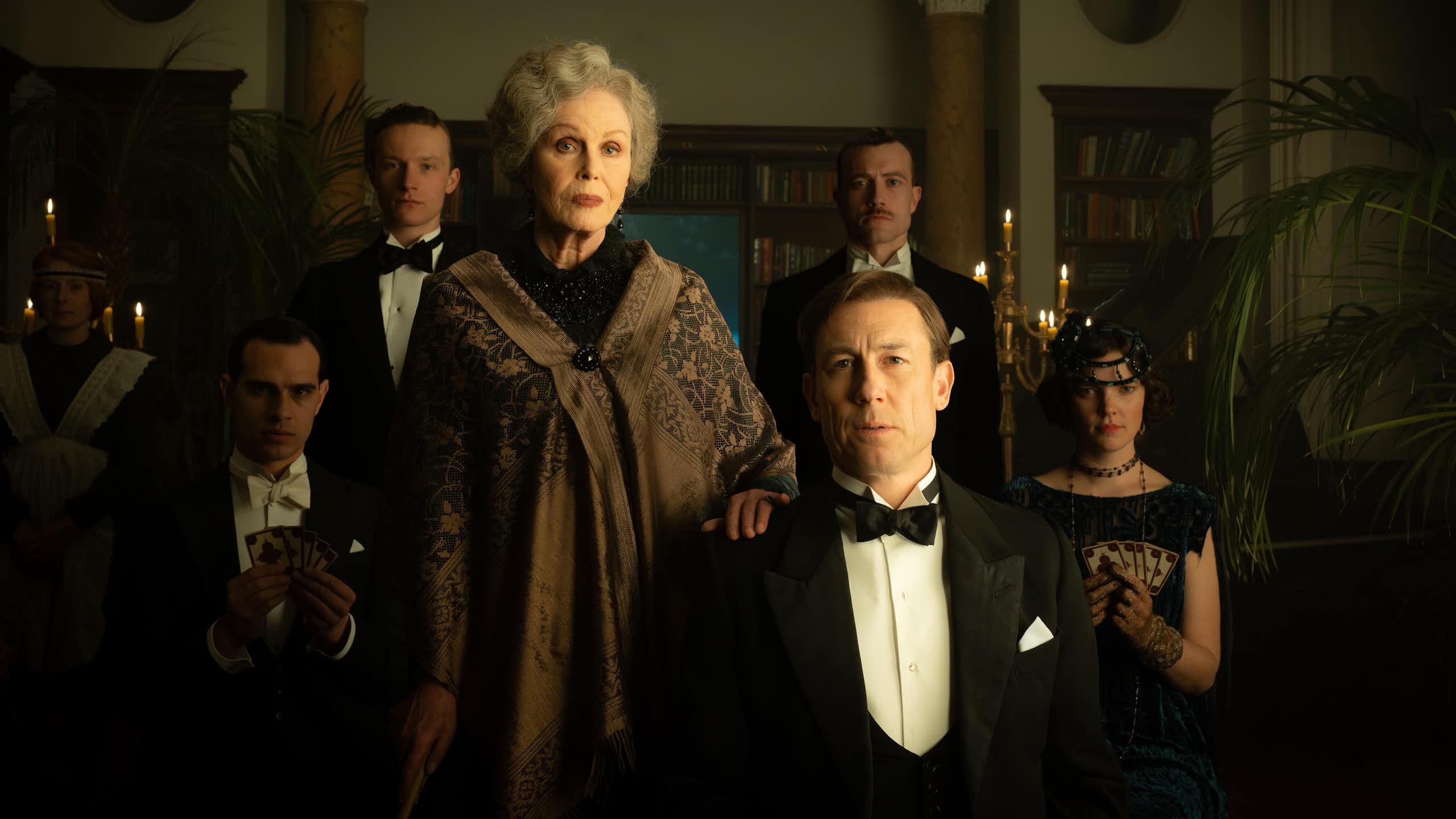 The cast of A Ghost Story for Christmas: The Room in the Tower including Joanna Lumley and Tobias Menzies.
